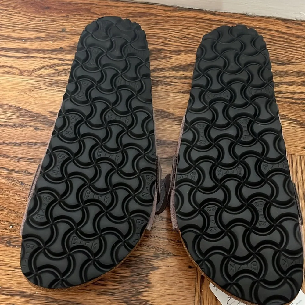 Birkenstock Oita Modern Suede Faded Purple Slide Sandals NEW - Picture 4 of 6